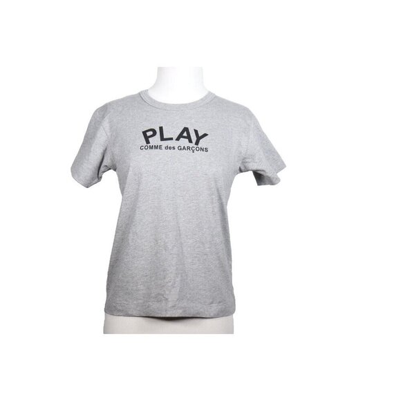 PLAY Comme des Garcons Womens Small Grey Crew Neck T Shirt Short Sleeve Graphic - Picture 6 of 6
